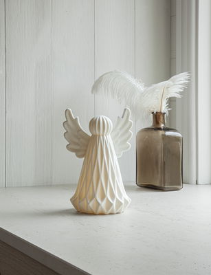 Inomhusdekoration Vinter Ängel Porslin