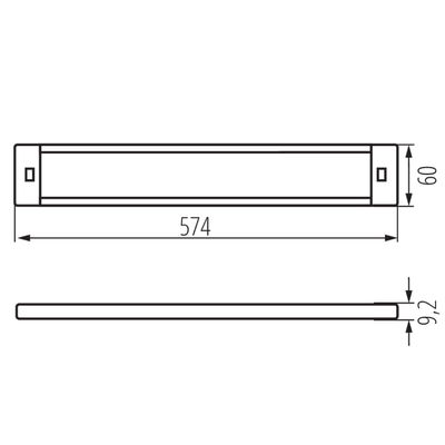 Bänkbelysning DAXA 574mm Dim Start