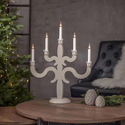 Ljusmanschett Rosett 7-Pack vit