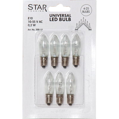 Topplampa E10 2100K LED Varmvit 7-pack