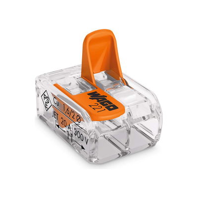 Wago 221-412 2-Pol Kopplingsklämma 4 mm²