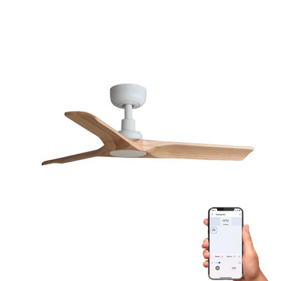 Takfläkt HEYWOOD Ø90cm Tall/Vit S Smart Appstyrd TUYA