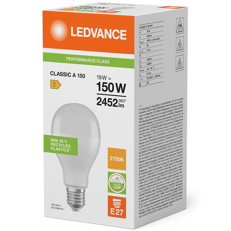 Ledvance Performance Normal Classic A E27 19W 4099854048784_257_FC1 LED CLA 150 PFM 19W 827 FR E27 (1)