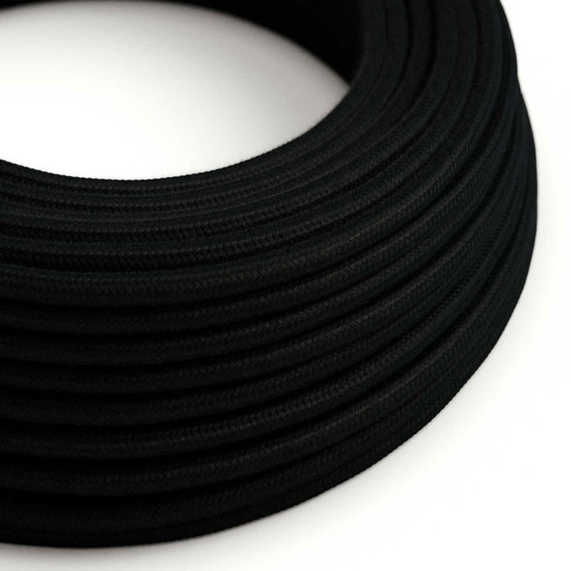 Textilkabel Bomull Svart 2x0.75 mm² | Creative Cables