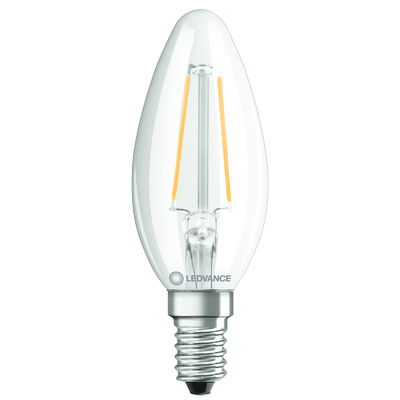 Ledvance Classic B Kronljuslampa LED Filament 2,5W 250lm E14 2700K