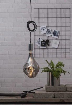 Globlampa Ø165 LED Industrial Vintage Smoke 50lm E27 2100K Dim