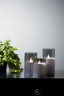 Blockljus M-Twinkle Rök 10cm