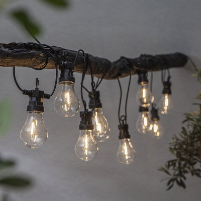 Party Light Circus Filament Svart LED 10-ljus