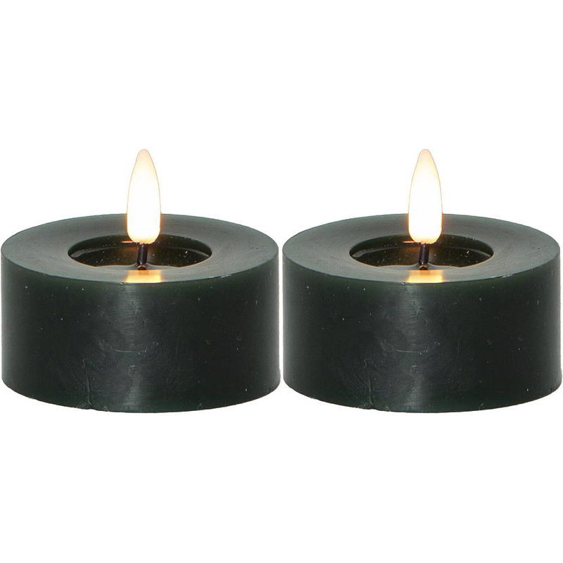 Värmeljus Flamme Flow Grön 2-pack Timer Värmeljus Flamme Flow Grön 2-pack Timer