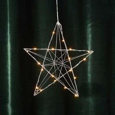 Julstjärna Line Kromfärgad i metall