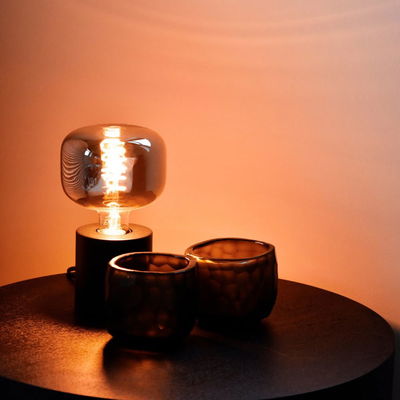 Lampfot Tub E27 8,5cm Svart Metall