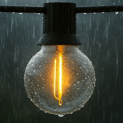 Solcellsljusslinga 20m Rökfärgad med fjärrkontroll