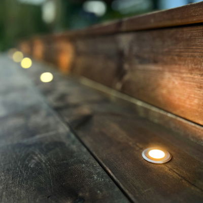 Decklights Dexter Silver 10-pack 0,5W 20lm 3000K LightsOn Garden Plug & Play