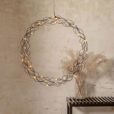 Krans Curly Svart 45cm