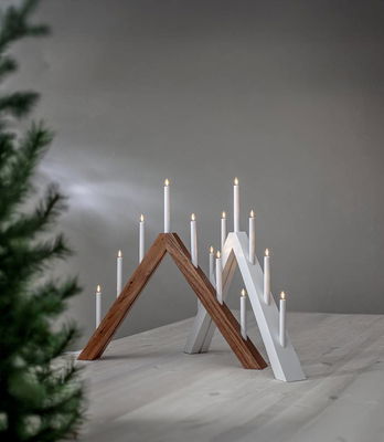 Ljusstake Acca Brun 7st LED lampor