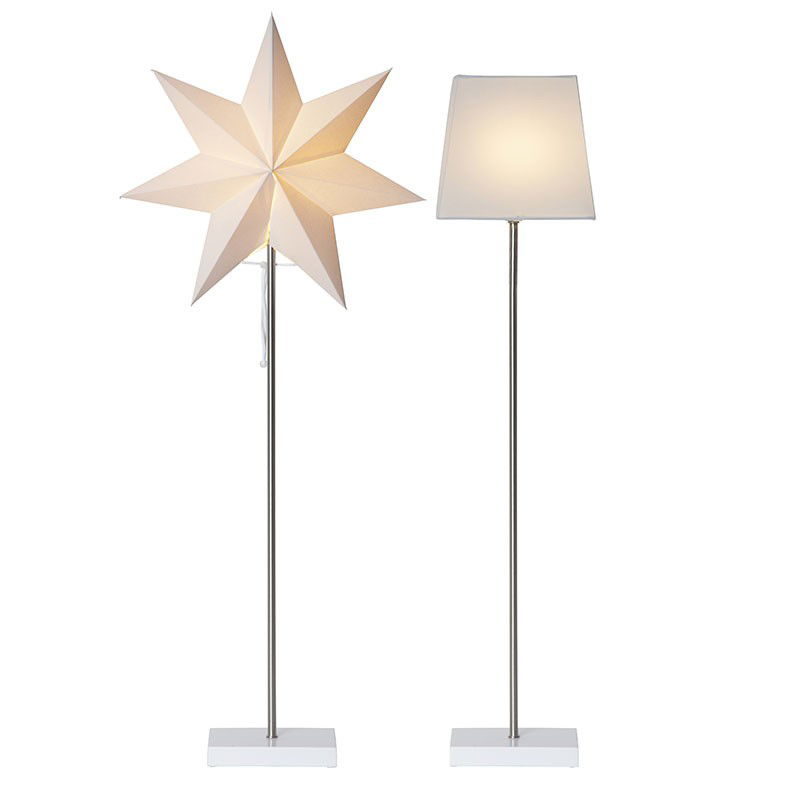 Julstjärna & Skärm Moa på fot 82cm Vit Julstjärna & Skärm Moa på fot 82cm Vit