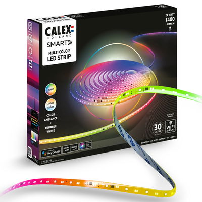 Smart LED Strip RGBIC+CCTIC 2700-6500K Ställbar 30m inkl. driver & fjärrkontroll