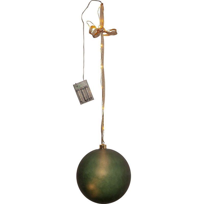 Juldekoration Glaskula Bliss Grön 20cm Juldekoration Glaskula Bliss Grön 20cm | Star Trading Lampgross