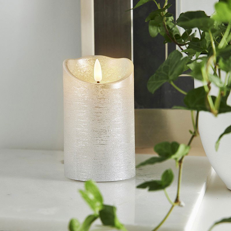 Blockljus Flamme Rustic Guld 10cm Blockljus Flamme Rustic Guld 10cm