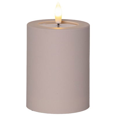 Blockljus Flamme Soft Beige 12.5cm