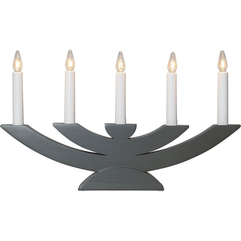 Ljusstake Navida Grå 24cm Ljusstake Navida Grå 24cm