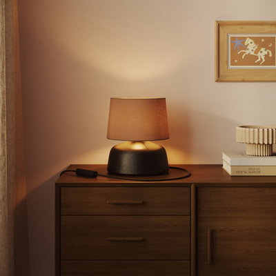 Lampskärm 24cm Athena med E27-fattning för bords- och golvlampa