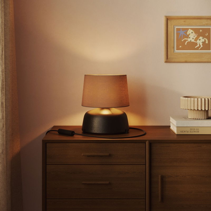 Lampskärm 24cm Athena med E27-fattning för bords- och golvlampa