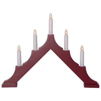 Adventsljusstake Alma 5-armad Röd LED