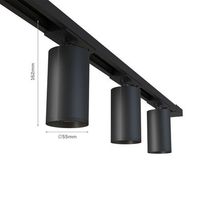 Spotlight på skena 4x GU10 Svart 2-meter