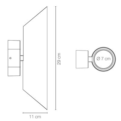 Vägglampa Wally Antacit 2x5W 350lm 3000K LightsOn Garden Plug & Play