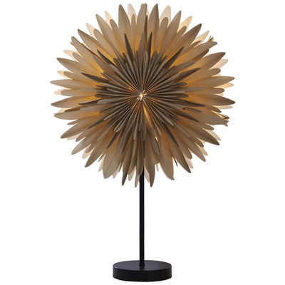 Julstjärna på fot Winter Beige med guld prickar