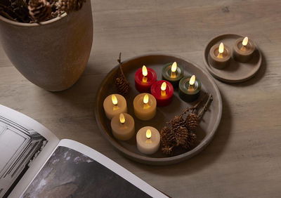 Värmeljus Flamme Flow Beige 2-pack Timer