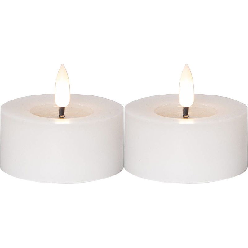Värmeljus Flamme Flow Vit 2-pack Timer Värmeljus Flamme Flow Vit 2-pack Timer