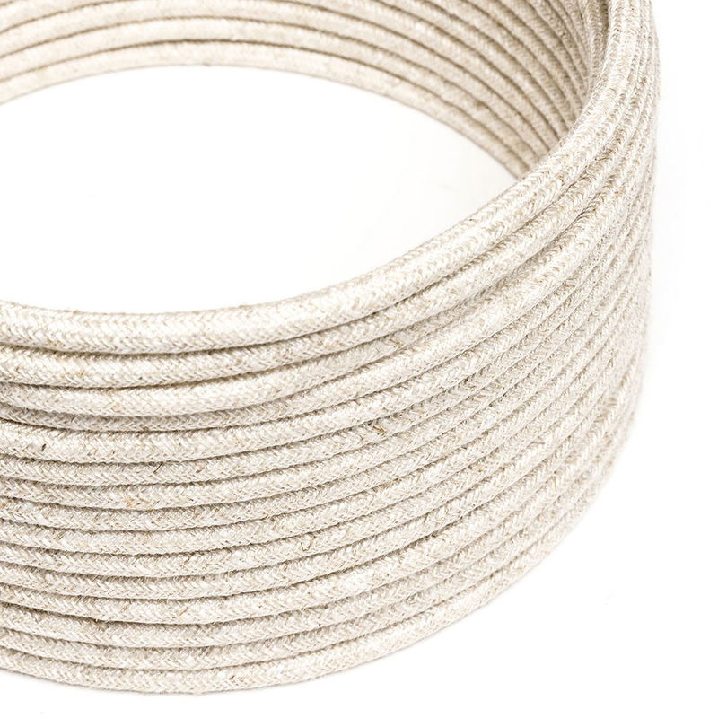 Textilkabel Linne Natur 2x0.75 mm²