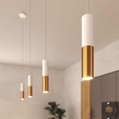 Lamphållare Tub Dubbel 60mm E14 Vit/Brons