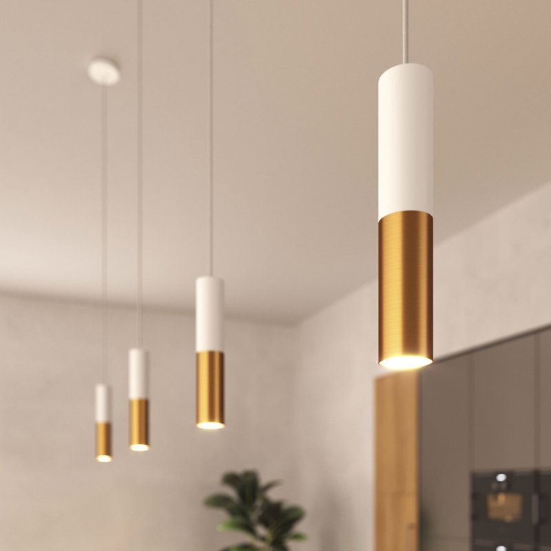 Lamphållare Tub Dubbel 60mm E14 Vit/Brons