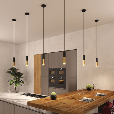 Lamphållare Tub Dubbel 60mm E14 Svart/Brons