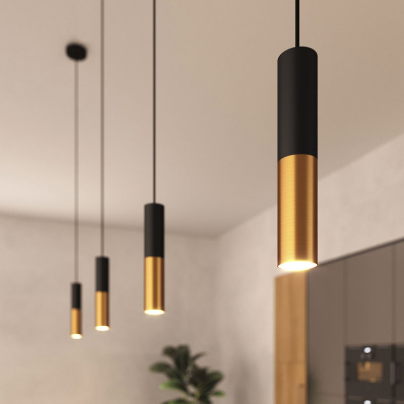 Lamphållare Tub Dubbel 60mm E14 Svart/Brons