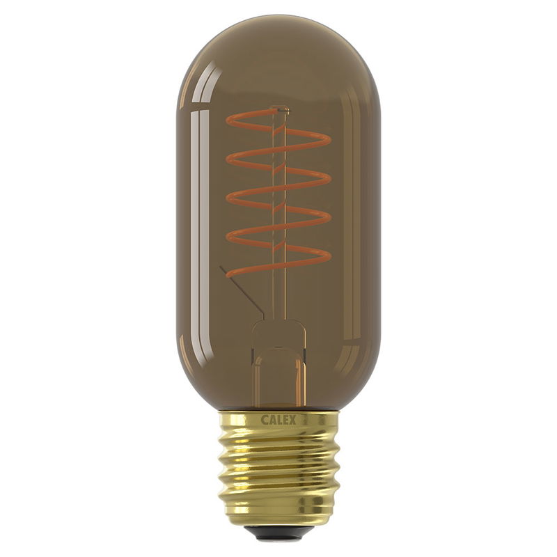 Dimbar Rörlampa Spiral Amber LED 4W 120lm E27 1800K