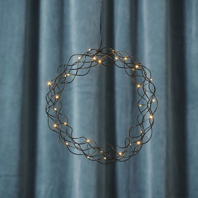 Krans Curly Svart 30cm