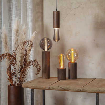 Tub Lampfot E27 Brun 15cm | Star Trading Återförsäljare