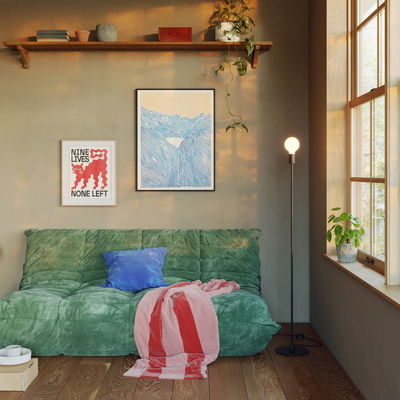 Förlängningsrör 60cm i metall för golvlampa Svart- MAG-Y