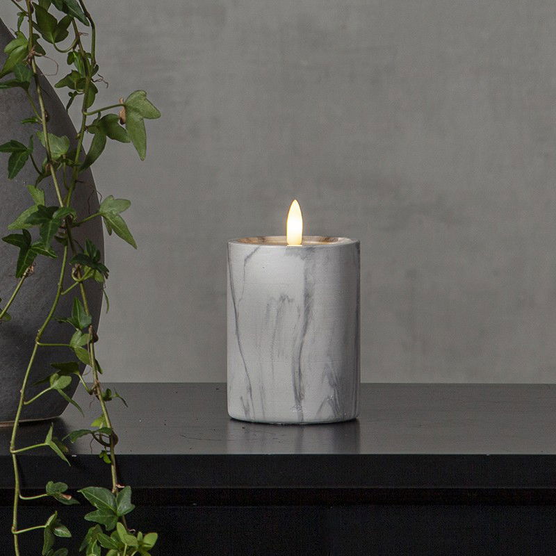 Blockljus Flamme Marble 15cm Blockljus Flamme Marble 15cm