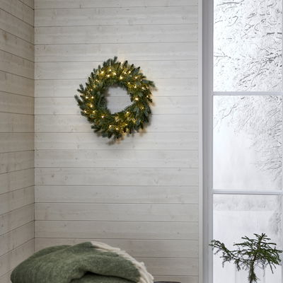 Krans Greyland 55cm med LED-ljus