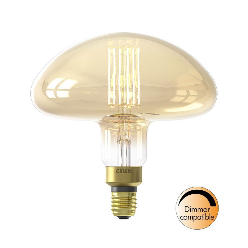 Dimbar Dekorationslampa Calgary Gold LED 6W 600lm E27 Dimbar Dekorationslampa Calgary Gold LED 6W 600lm E27