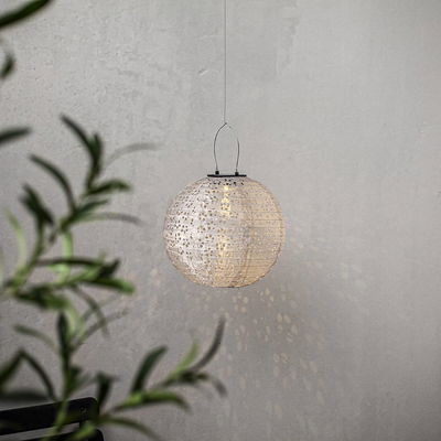 Solcellsdekoration Festa 25cm Beige