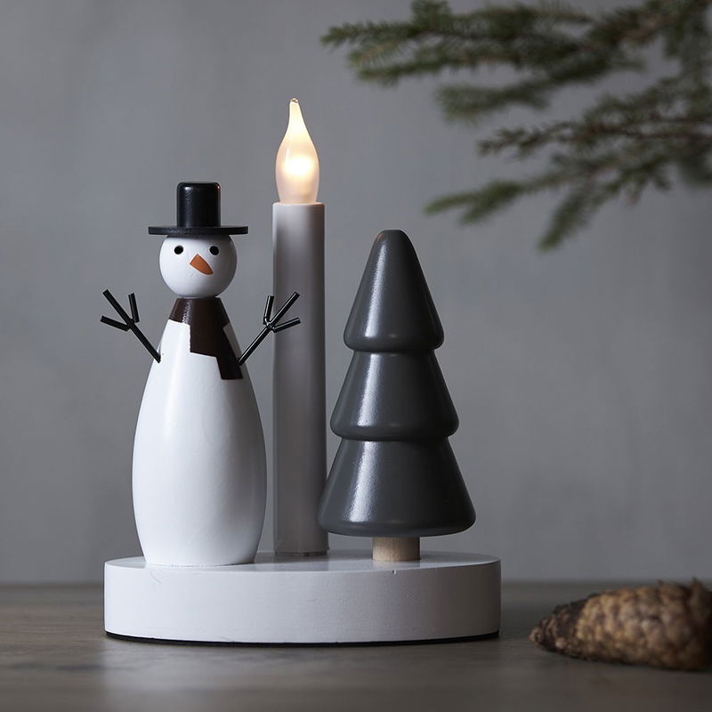 Ljusstake Christmas Joy Snögubbe 20cm Ljusstake Christmas Joy Snögubbe 20cm | Star Trading
