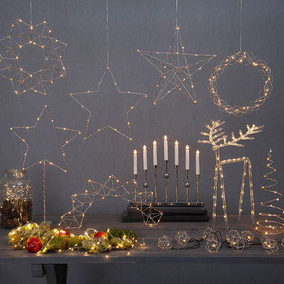 Julstjärna Line Kromfärgad i metall