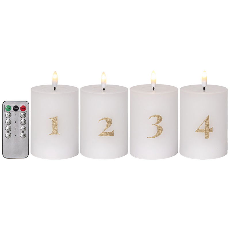 Blockljus Flamme Advent