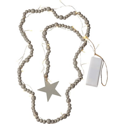 Ljusslinga Beady Greige